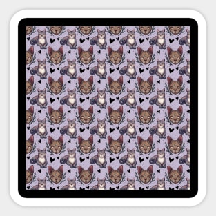 Mystical catpattern design Sticker